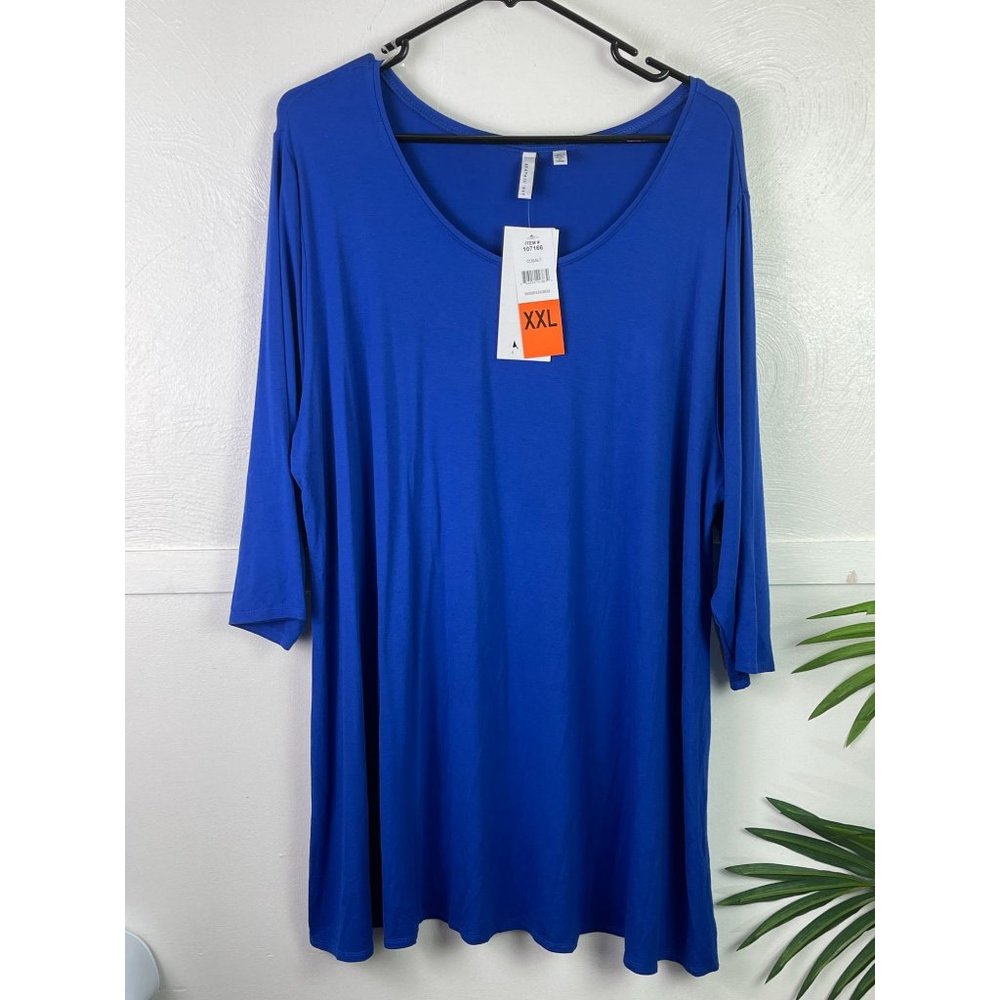 Beatrix Ost Size XXL 3/4 Sleeve Blue Top